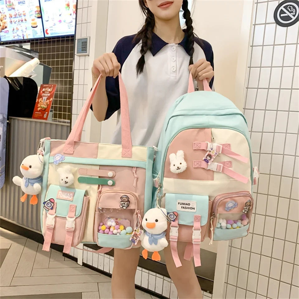 Japanese High School Girls Backpack School Bags for Teenage Girls Multi Pockets New Kawaii Backpack Women Bagpack Cute Mochila