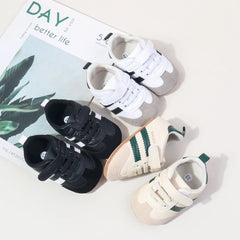 2025 New Style Baby Boys And Girls First Walkers Shoes Classic Striped Anti Slip Sole Soft for Toddlers
