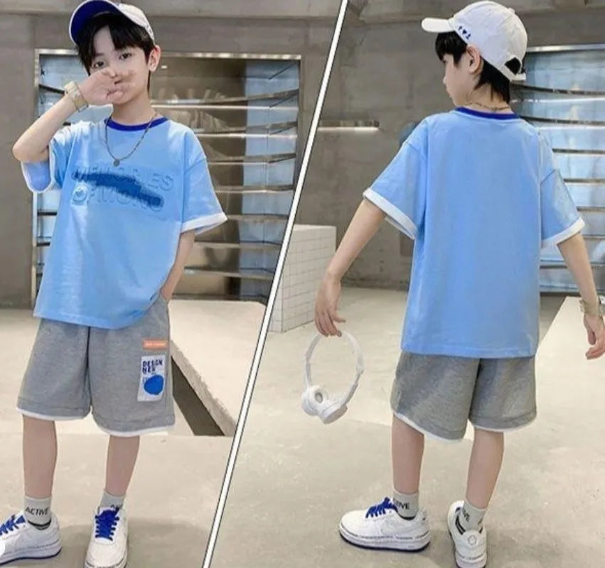 Sportswear Set Men's Children's Sets Boy Clothes Boys Clothing Cartoon Fashion Baby Summer Costumes - Boys Summer & Party