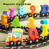 Wooden Magnetic Number Train Set – Montessori Learning Toy for Toddlers