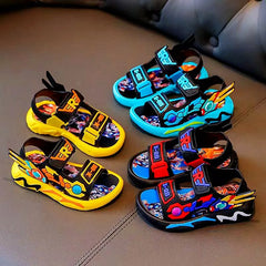 Vibrant Anime-Inspired Open-Toe Sandals for Boys - Breathable, Wear-Resistant, and Comfortable for All Seasons - Perfect for Cas