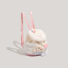 Kawaii Adjustable Shoulder Strap School Bag Large Capacity Inner Layer Cake Backpack Cute Zipper Cartoon School Bag Unisex