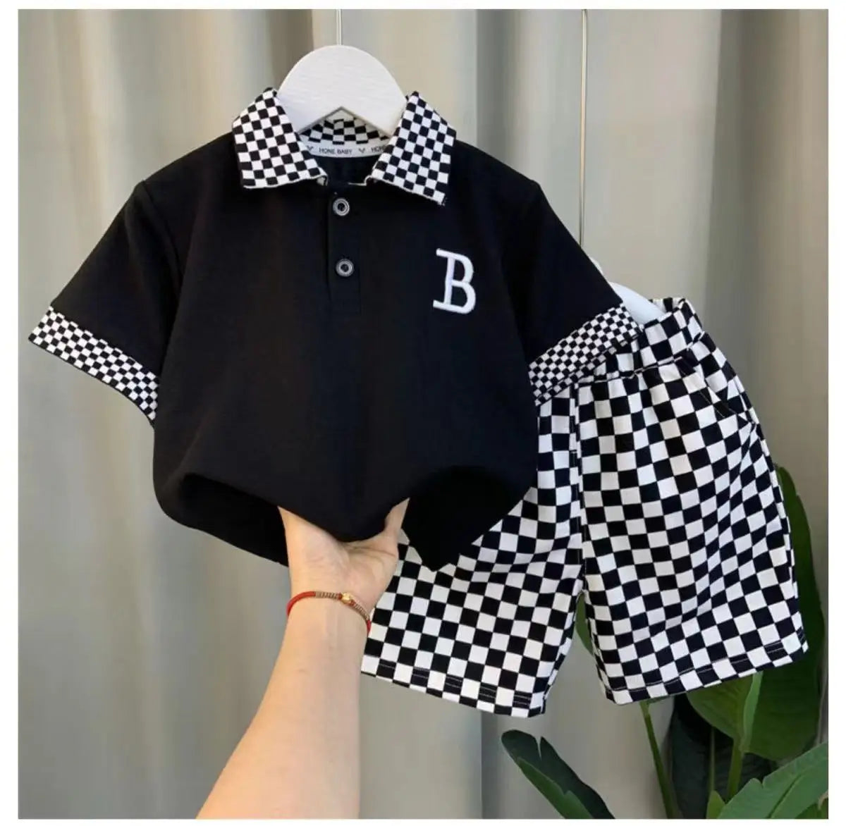 Boys Summer Polo Shirt Set New Children's Fashionable Short sleeved Boys and Babies Summer Clothing Two Piece Set Kids