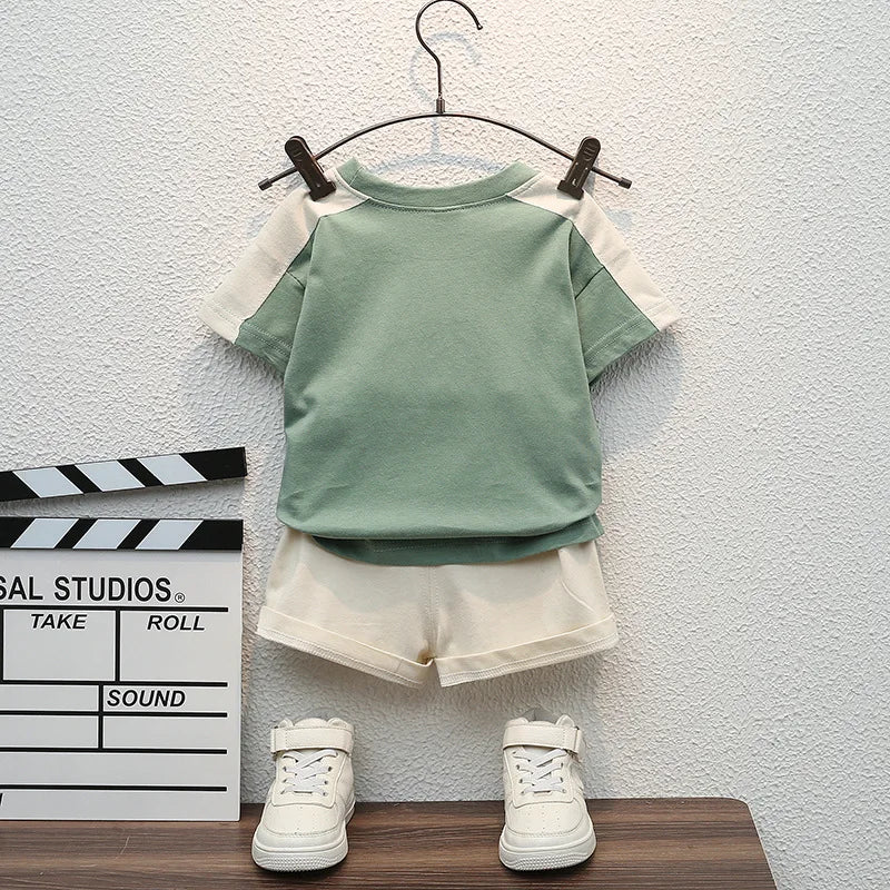 New Summer Boys - New Summer Baby Boys Clothes Sets Fashion Cotton Letter Printing T-shirts+Tooling Shorts 2pcs Kids Outfits