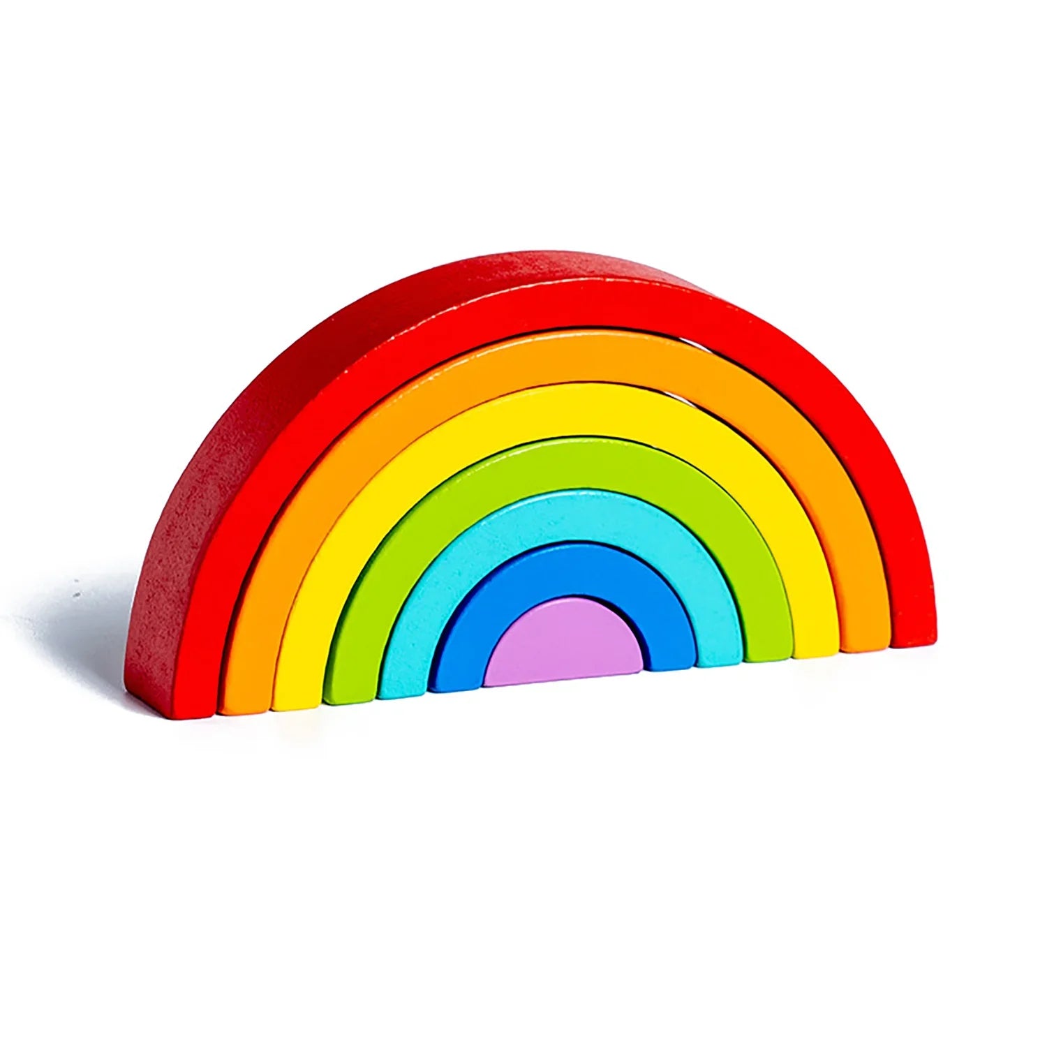 Wooden Rainbow Building Blocks for Children's Puzzle Assembly, Stacking Music Enlightenment, Color Cognition, Ornament Toys