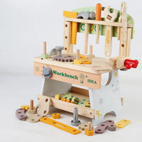 Wooden Tool Bench Simulation DIY Multifunctional Children Repair Play Tool Set for Kids 3 4 5 Year Old Girls Boys Children Gifts
