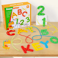 Wooden Number Letter Rope Game Early | Baby's World Bangladesh