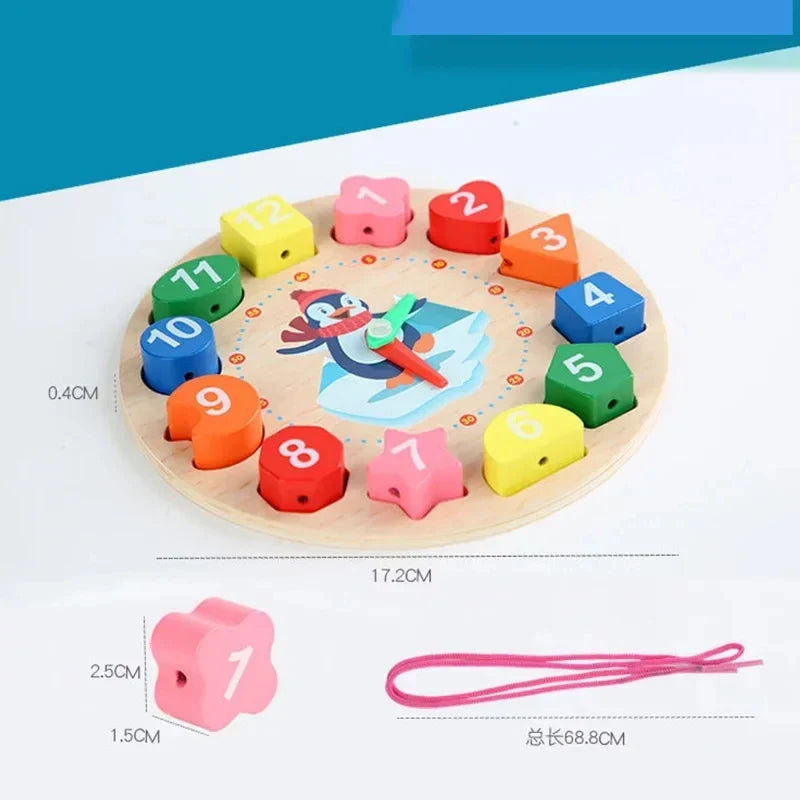 Montessori Wooden Toys for Babies 1 2 3 Years Boy Girl Gift Baby Development Games Wood Puzzle for Kids Educational Learning Toy
