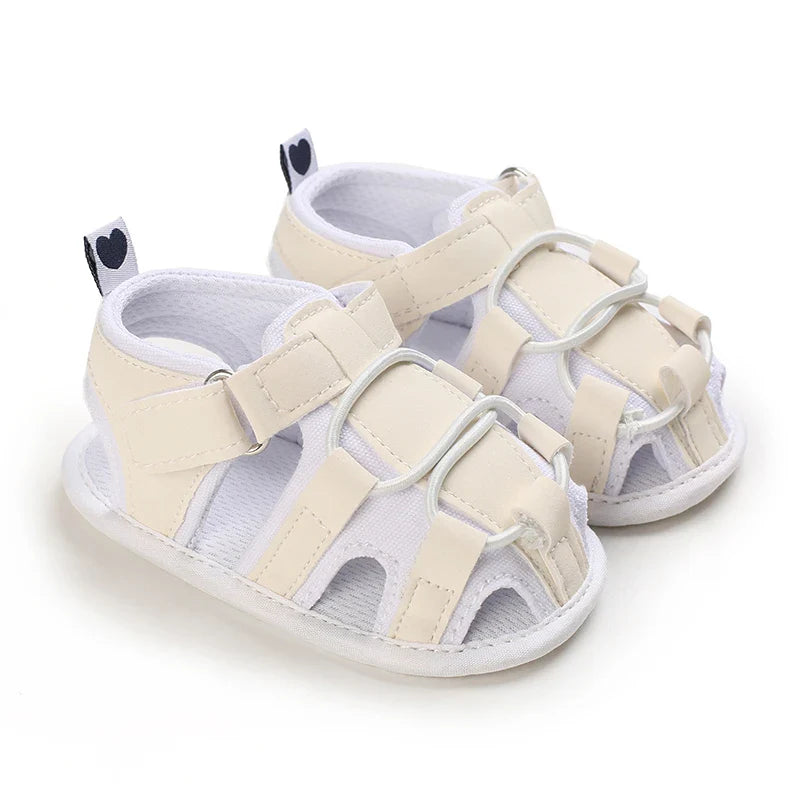 VALEN SINA Summer New Kids Newborn Baby Boys Fashion Summer Soft Crib Shoes First Walker Anti Slip Baotou Sandals Shoe
