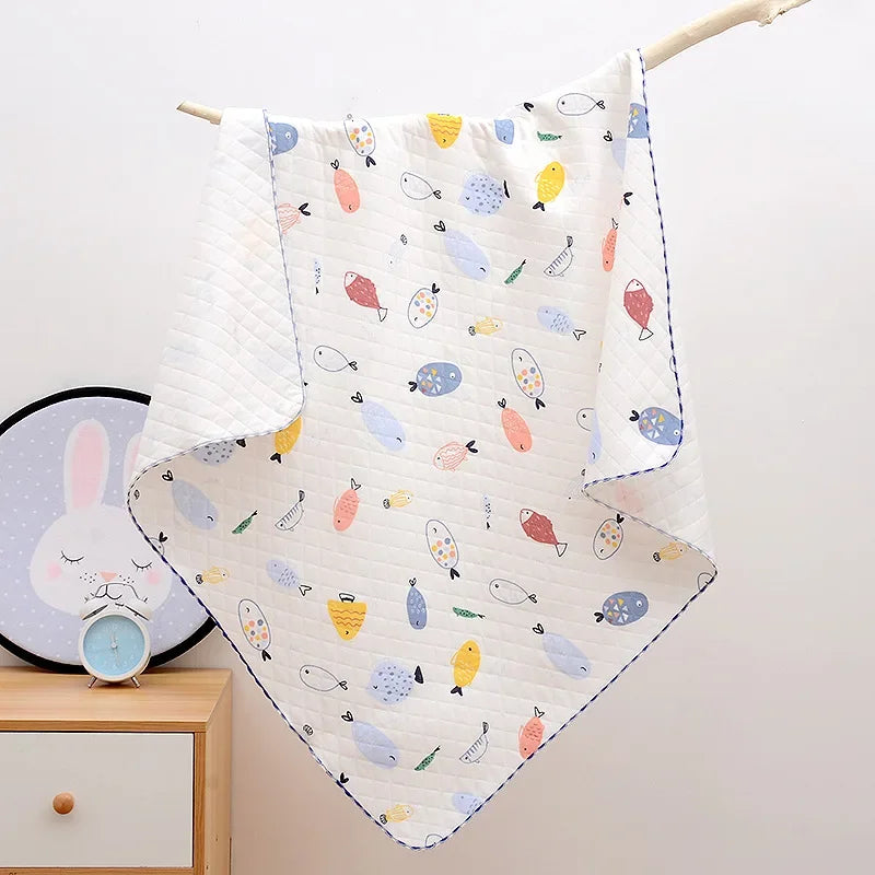 Baby Blanket Cotton Baby Skin Friendly Windproof Swaddle Blanket Newborn Napping Air-conditioned Quilt Multifunctional Blanket