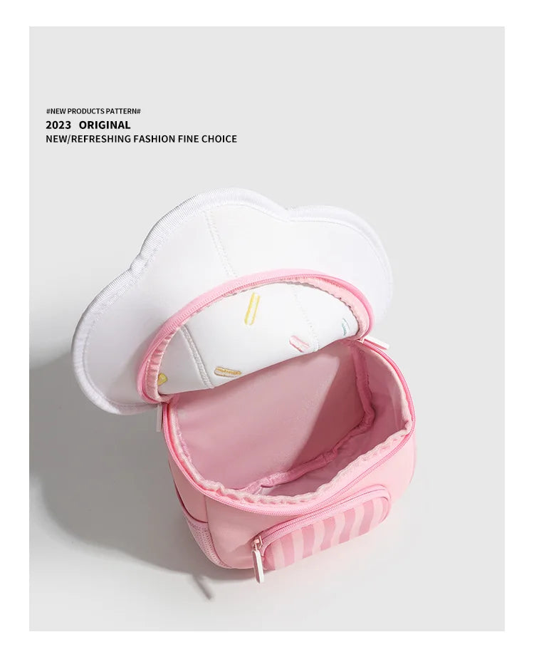 2024 New Korean Version Ice cream Shape Children's Backpack Kindergarten Schoolbag 3-5 Years Old Boys Girls Cute Children Bag