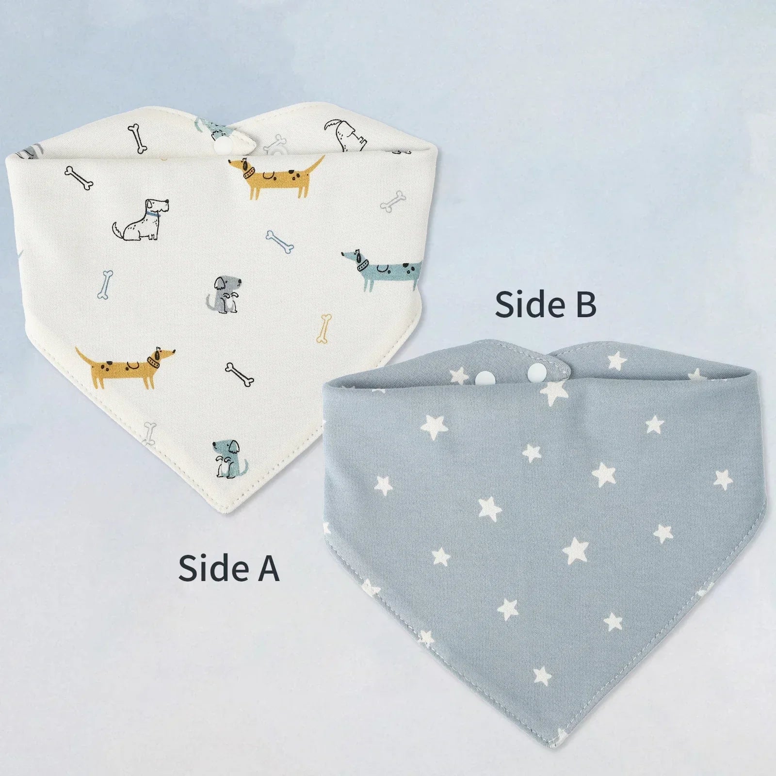 Baby Bib bib Bibs Skin-friendly Infant Soft Saliva Towel Triangular Type Kids Handkerchief 100% Cotton Double-sided Printed 3-8Y