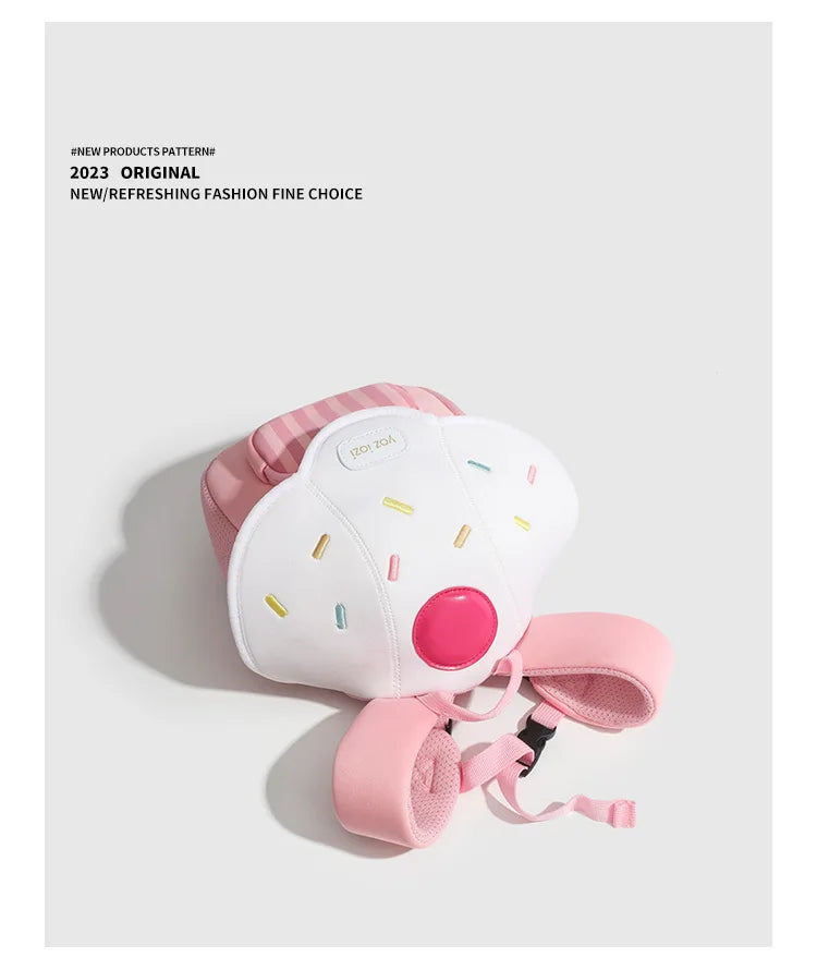 2024 New Korean Version Ice cream Shape Children's Backpack Kindergarten Schoolbag 3-5 Years Old Boys Girls Cute Children Bag
