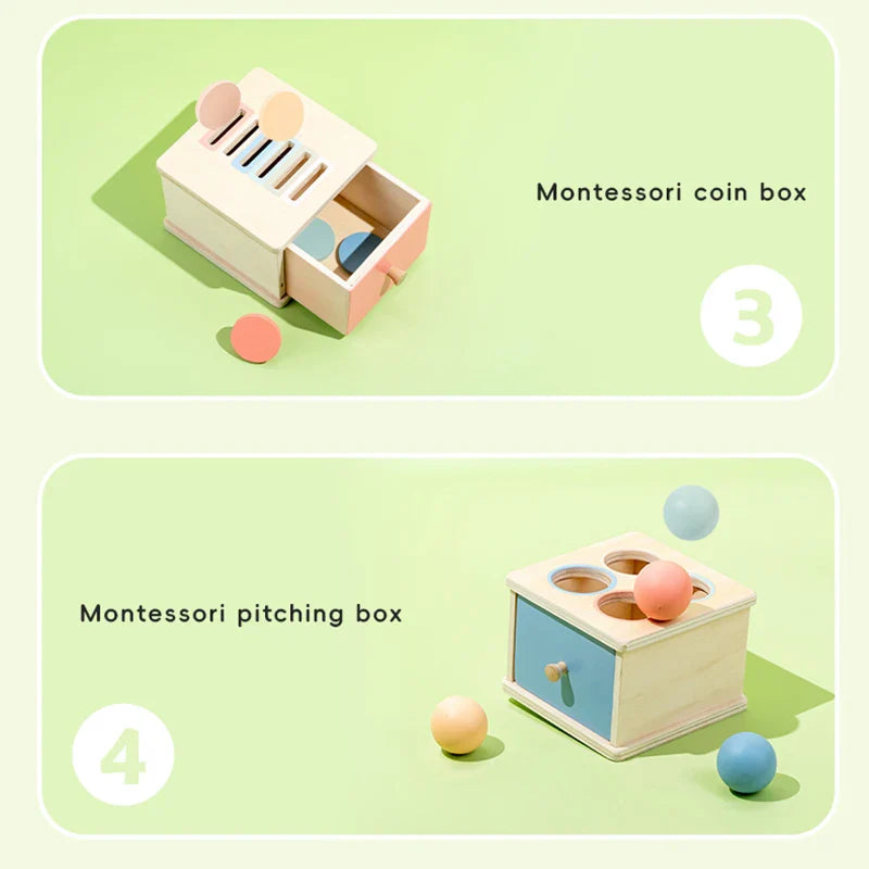 Wooden Color Shape Sorting Toys Drawer Box Busy Board Matching Game Fine Motor Sensory Toys Montessori Learning For Baby