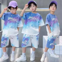 Boys Loose Casual Sets Summer Teen Gradient | Baby's World Bangladesh