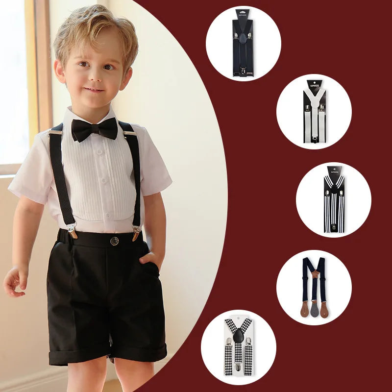Kids Adjustable Suspenders – Elastic Clip-On Braces for Boys & Girls - Boys Summer & Party Dresses - Baby's World (view 2)