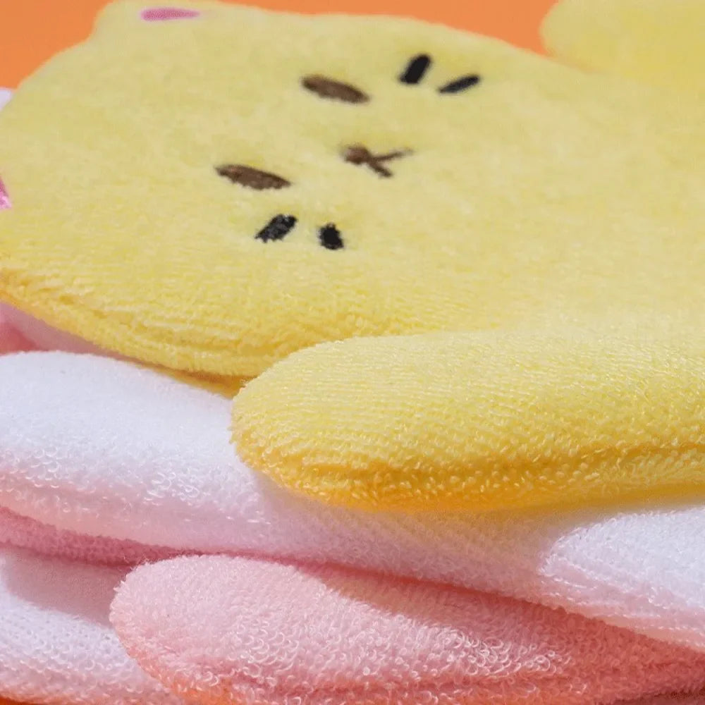 Cute Body Skin Cleaner Baby Bath Sponge Cartoon Foaming Childrens Bath Towel Dead Skin Remover Body Clean Sponge Kids