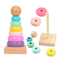 Wooden Macaroon Tower Children Puzzle Toys | Baby's World Bangladesh
