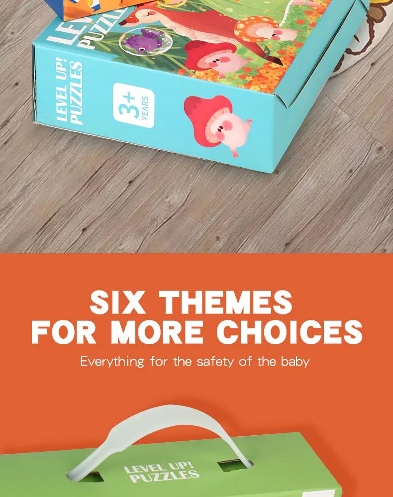 60-piece paper Custom Montessori Kids cartoon puzzle puzzle creative toy puzzle set for kids boys and girls