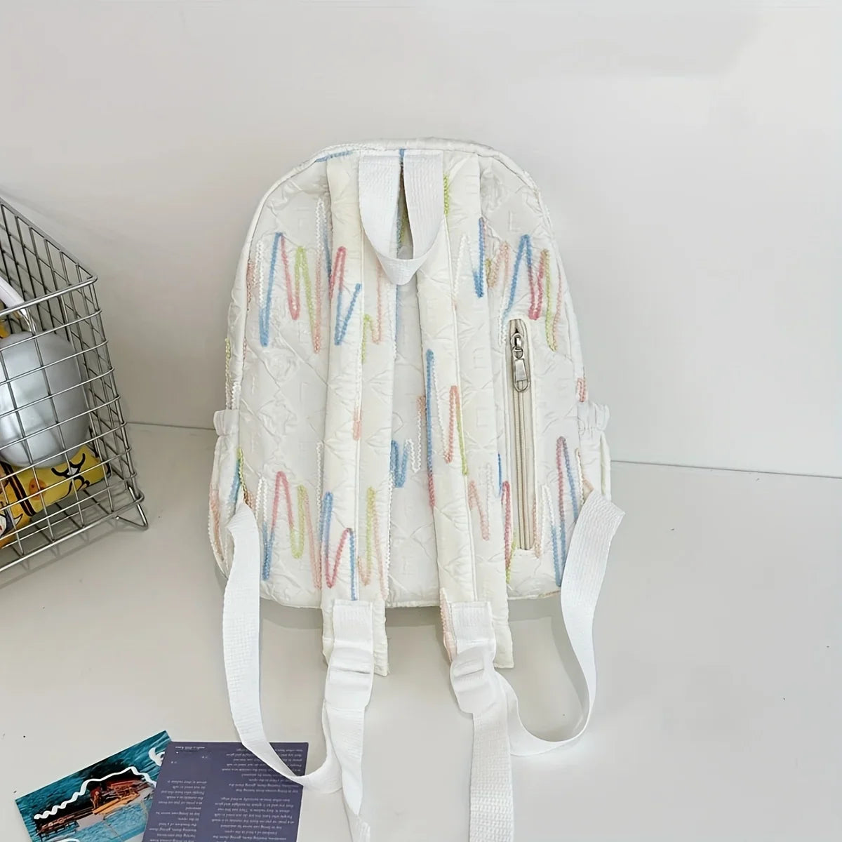 One lady fashion backpack made of nylon, suitable for students and college students