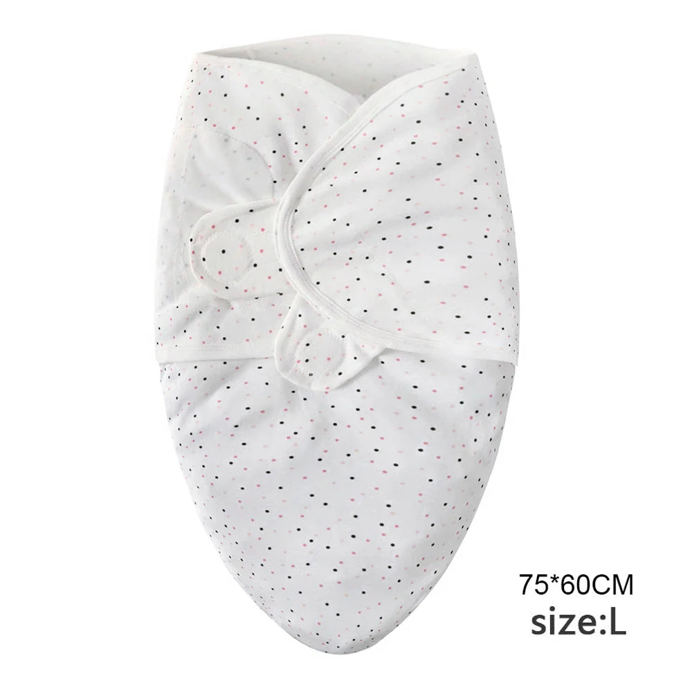 Pure cotton skin-friendly newborn baby wrap, easy to wear with, easy to change diapers, with a cap, give baby more protection