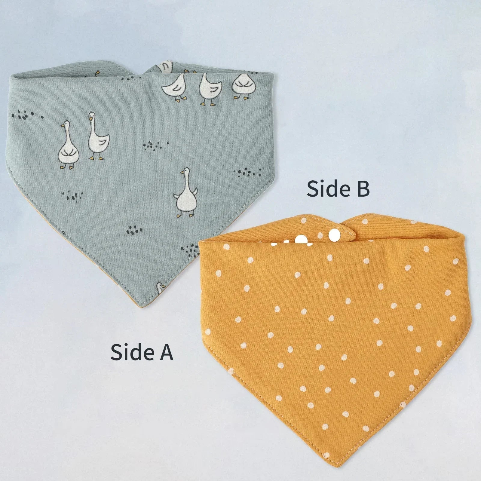 Baby Bib bib Bibs Skin-friendly Infant Soft Saliva Towel Triangular Type Kids Handkerchief 100% Cotton Double-sided Printed 3-8Y