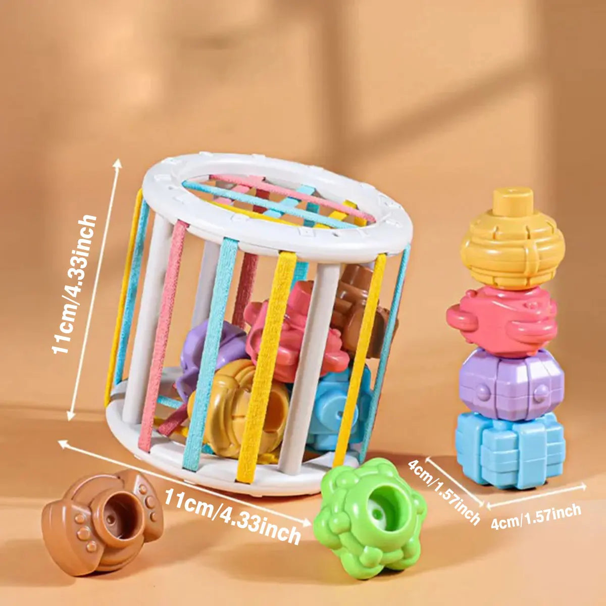 Montessori Toys 18 - Montessori Baby Toys 18 Months Sensory Development Learning Educational Toys Colorful Blocks Sorting