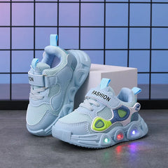 Gril Sneakers Spring New Light Up Kids Sneakers1-6y Boy Running Shoe Breathable Mesh Kid Shoes Designer Shoe Zapatillas De Mujer
