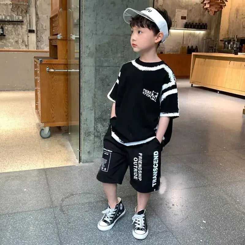 Boys Summer Piece - Boys Summer 2 Piece Clothing Set – T-Shirt & Shorts - Boys Summer & Party Dresses - Baby's World (view 7)