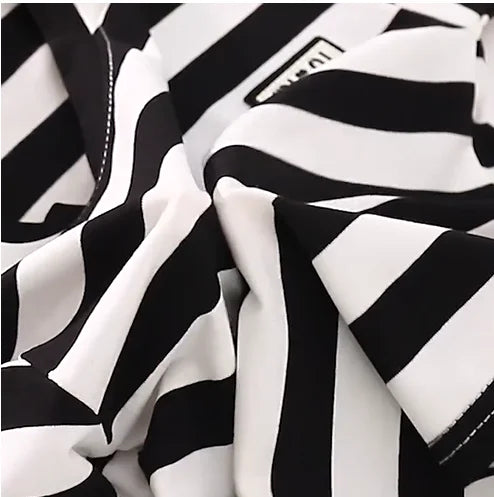 Children Short Sleeve - Children's short-sleeve stripe set, boys' black and white striped summer clothes, boy baby outwear