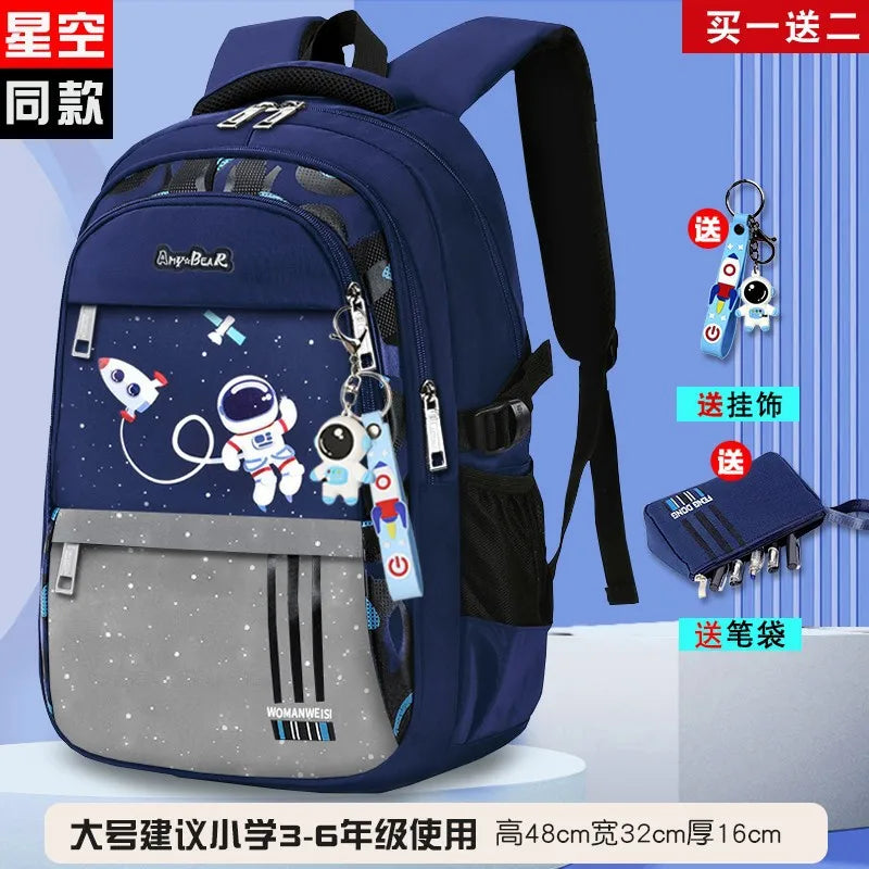 Kids Backpack Children School Bags for Boys Orthopedic School Backpack Waterproof Primary Schoolbag Book Bag
