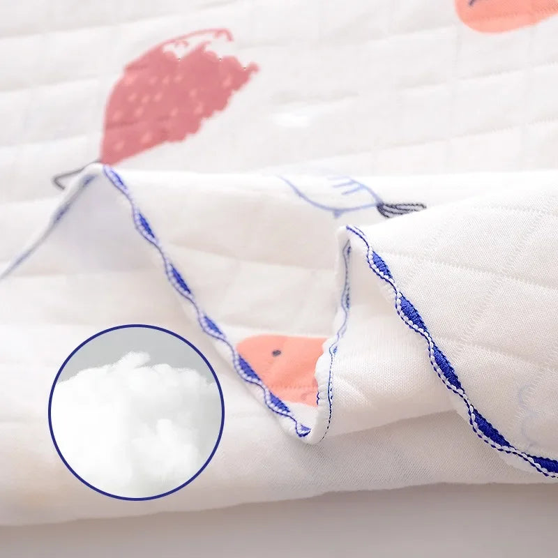 Baby Blanket Cotton Baby Skin Friendly Windproof Swaddle Blanket Newborn Napping Air-conditioned Quilt Multifunctional Blanket