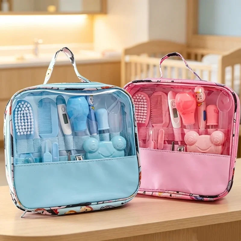 13 Pcs Portable Baby Healthcare Kit Professional Nursing Tools Newborn Daily Care Set Including Nail Clipper Manicure Supplies