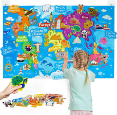 Zoom Animal Felt Story Board Montessori Early Learning Toy Themed Storytelling Flannel Toys Interactive Game Wall Hanging Gifts