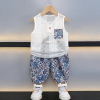 Boys Summer Hollow out Vest Set Breathable | Baby's World Bangladesh