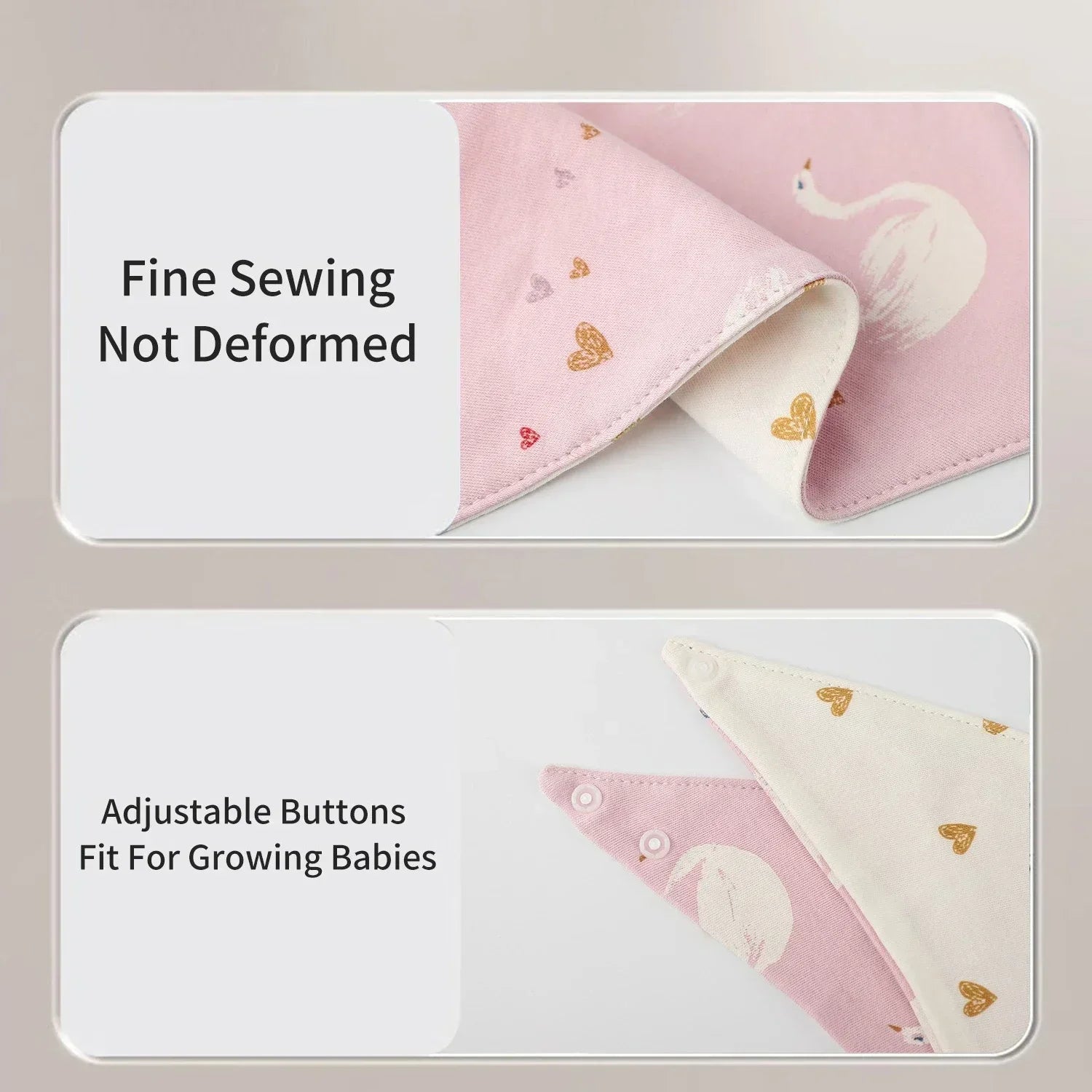 Baby Bib bib Bibs Skin-friendly Infant Soft Saliva Towel Triangular Type Kids Handkerchief 100% Cotton Double-sided Printed 3-8Y