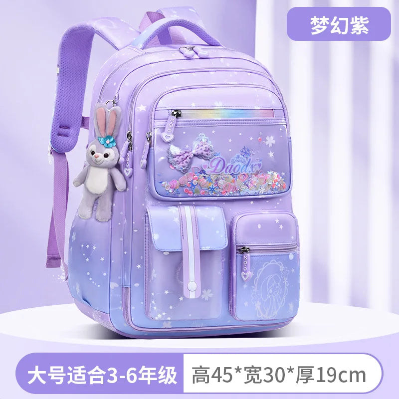 2025- Primary School Girls' Schoolbag Kawaii Lightweight Children's Bag Waterproof Bags Colorful Travel Backpack Mochilas Gifts