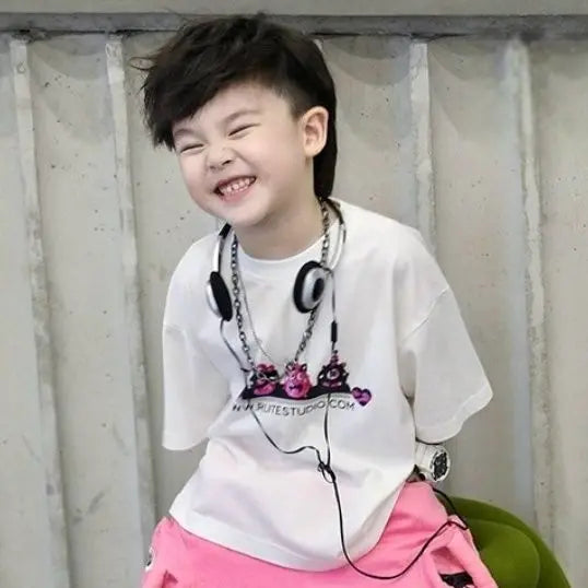Korean Kids Clothes Boys' Summer Female Child Clothes Children's Printed Cotton Short Sleeved T-shirt Shorts 2piece Sports