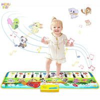 15*44" Educational Baby Play Mat Newborn Piano Gym for 0-12 Months Music Games For Babies Development Baby Activities Toys