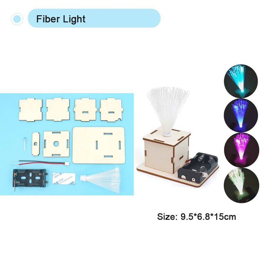 Kids DIY Science Toy Educational Scientific Experiment Kit Light Traffic Light Model Physics School STEM Projects Childrens Toy