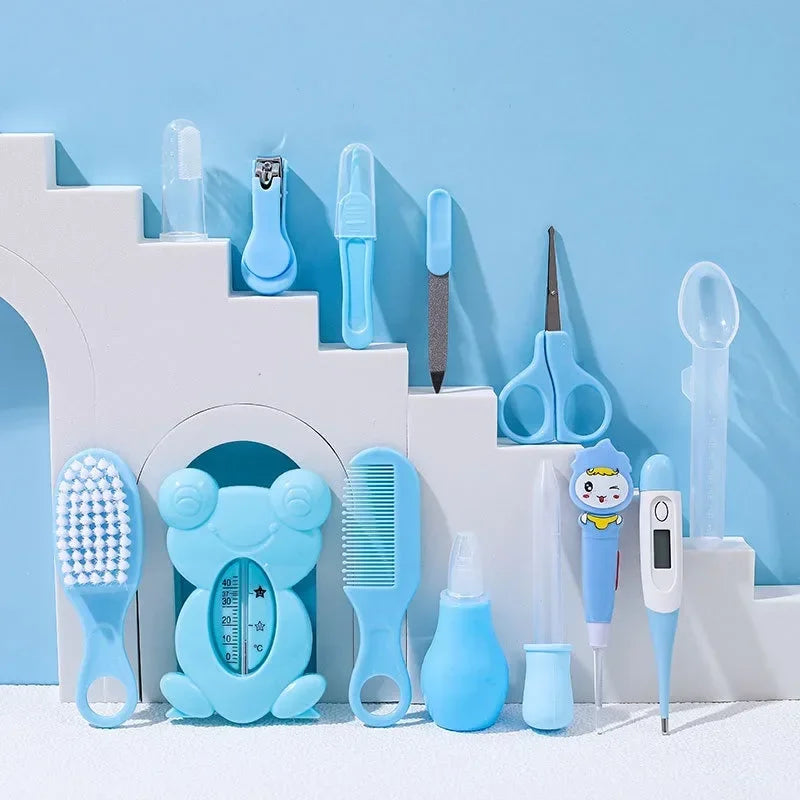 13 Pcs Portable Baby Healthcare Kit Professional Nursing Tools Newborn Daily Care Set Including Nail Clipper Manicure Supplies