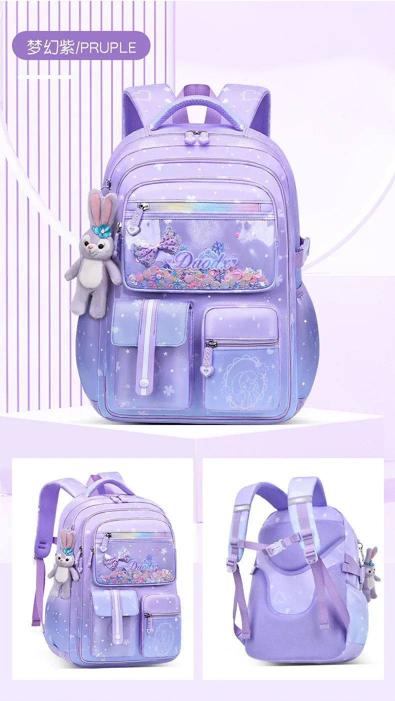 2025- Primary School Girls' Schoolbag Kawaii Lightweight Children's Bag Waterproof Bags Colorful Travel Backpack Mochilas Gifts