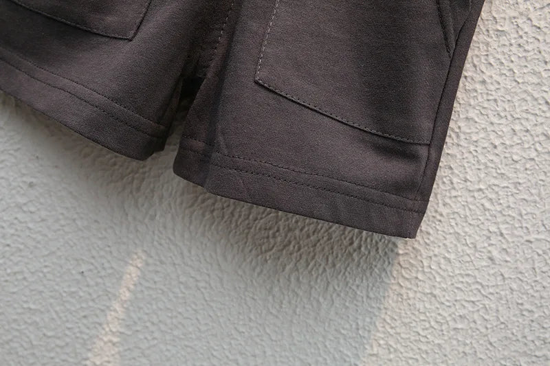 New Summer Boys - New Summer Baby Boys Clothes Sets Fashion Cotton Letter Printing T-shirts+Tooling Shorts 2pcs Kids Outfits