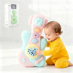 Kids Electronic Music Guitar Toy Multifunction Early Learning Instrument for Children Educational Musical Playset for Ages 3-6