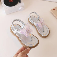 New Children's Summer Princess Shoes Baby Breathable Toe-Loop Butterfly Sandals Kids Beach Shoes Fashion Girls Princess Shoes