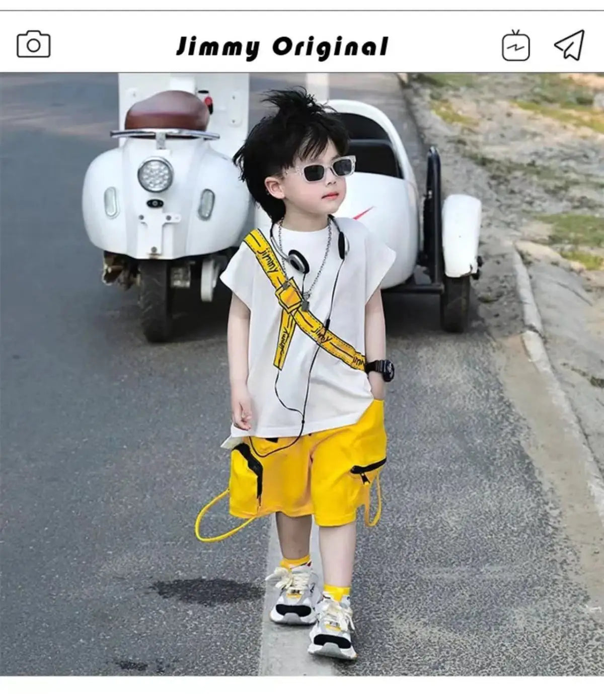 Korean Kids Outfit Boys Summer Sports Set Outdoor Clothes for Children Pure Cotton Sleeveless T-shirt Shorts Two-piece Set