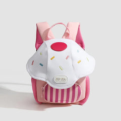 Mini cute bump color mushroom backpack kindergarten cute baby children double-shoulder cartoon schoolbag