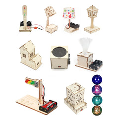 Kids DIY Science Toy Educational Scientific Experiment Kit Light Traffic Light Model Physics School STEM Projects Childrens Toy