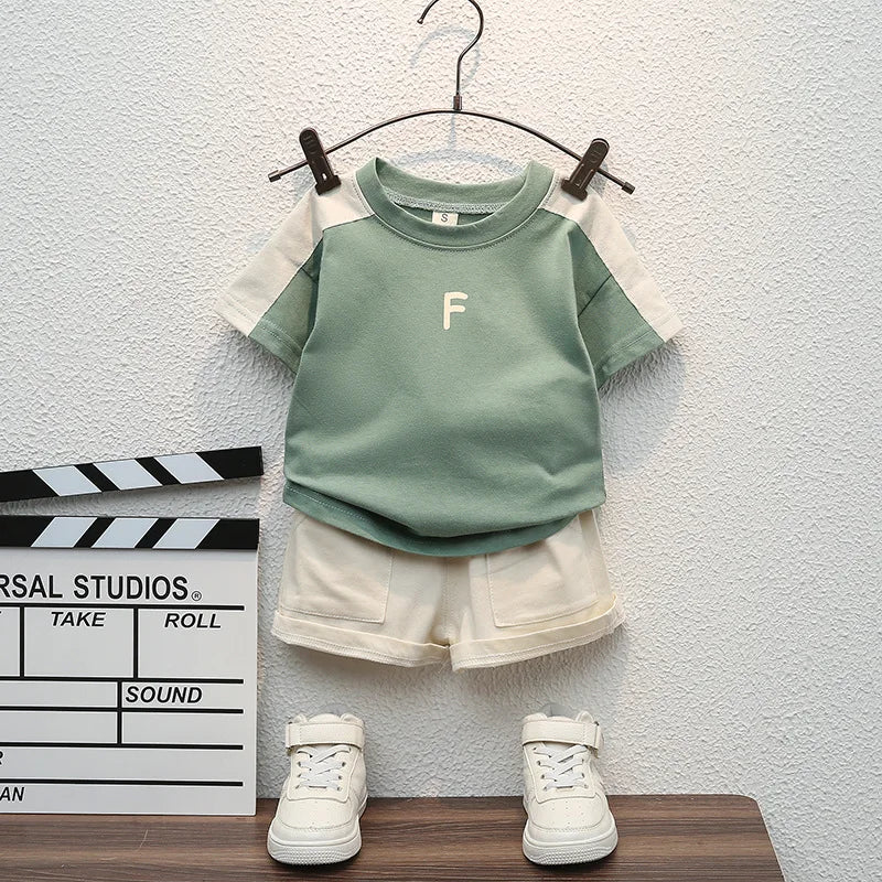 New Summer Boys - New Summer Baby Boys Clothes Sets Fashion Cotton Letter Printing T-shirts+Tooling Shorts 2pcs Kids Outfits
