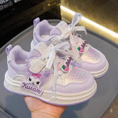 Girl Kuromi Sports Shoes Tennis Shoes New Sanrio Hello Kitty Kawaii Child Cartoon Breathable Casual Shoes Cute Fashion Gift